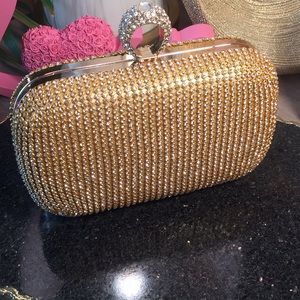 Gold Crystal Clutch
